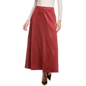 Vince Camuto Womens  Front Seam A-Line Skirt, Red